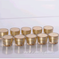 Round Cosmetic Gold Acrylic Jar 5ml For Cream